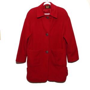 Vintage Lauren Meren Wool Blend Coat Red Medium (No size tag)